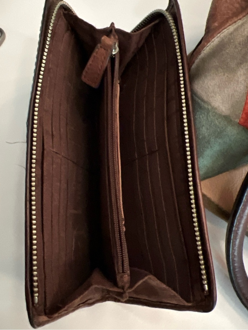 Fossil Multicolor Patchwork Leather Satchel - Brown Multi - Picture 4 of 15